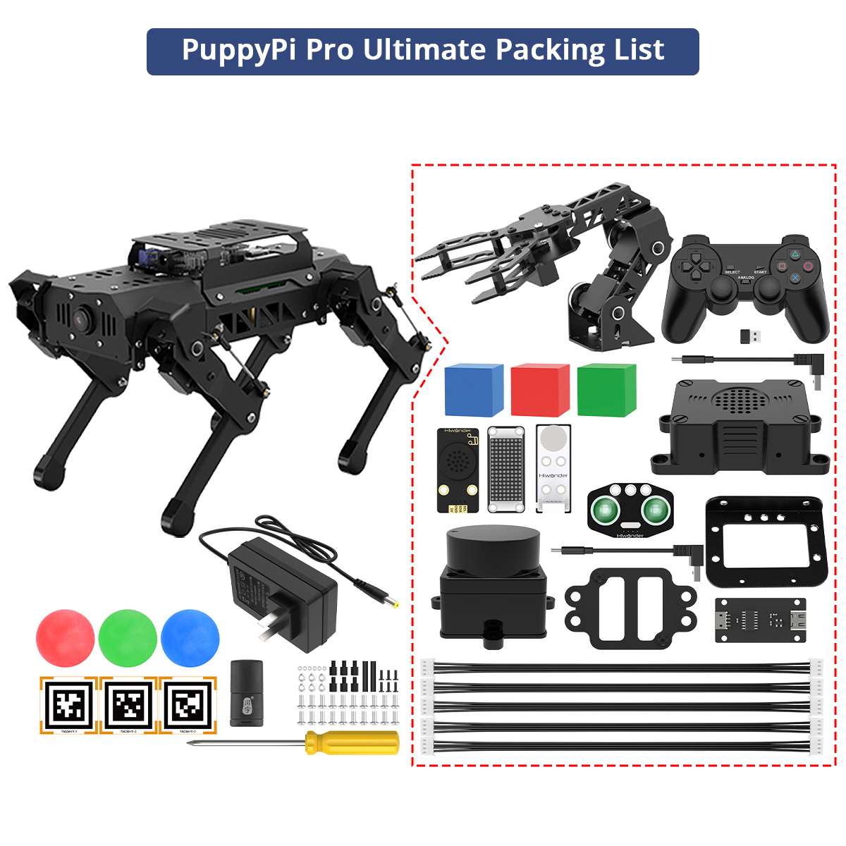 Hiwonder PuppyPi ROS Robot Integrated with AI Large Model