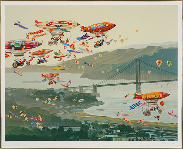 ヒロヤマガタ 絵画 コートヤードファウンテン ヒロヤマガタ絵画コート