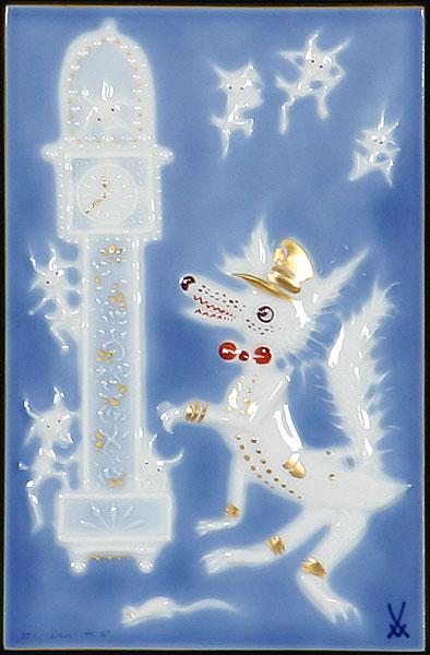 マイセン陶額立体プラーク