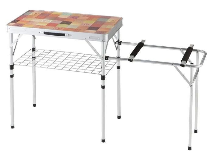 Coleman ナチュラルモザイクリビングテーブル 140cm 3つ折り収納