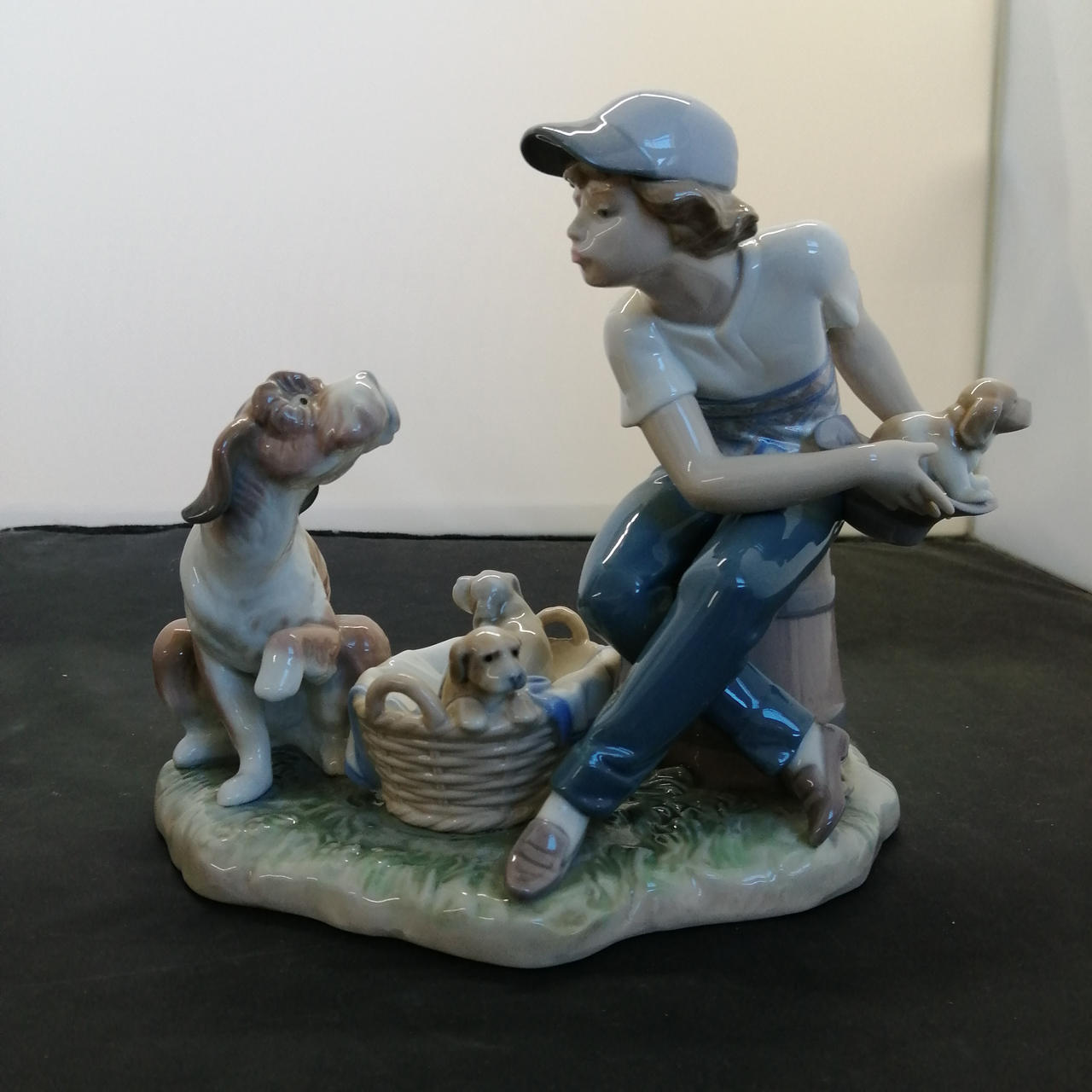 希少・大型45cm・クリーンアップ済】リヤドロ／馬に乗ったカップル