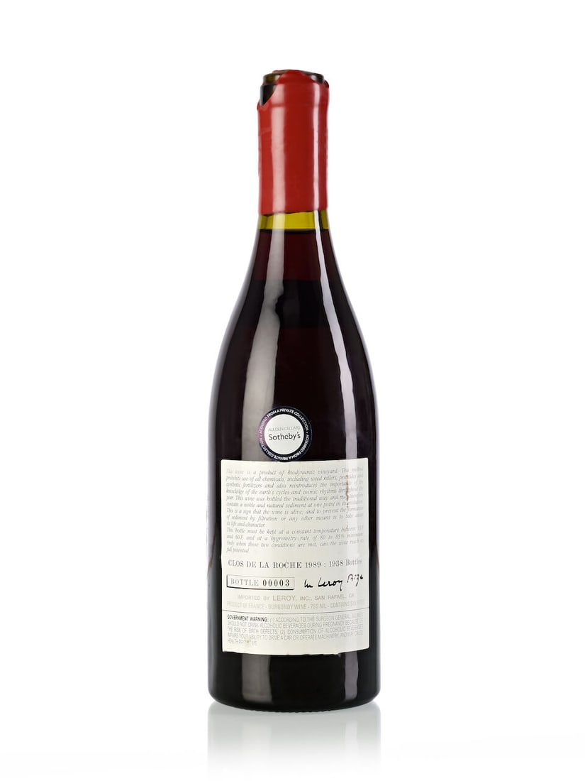 Domaine Leroy Clos De La Roche, 1989 (1x 750ml) Auction