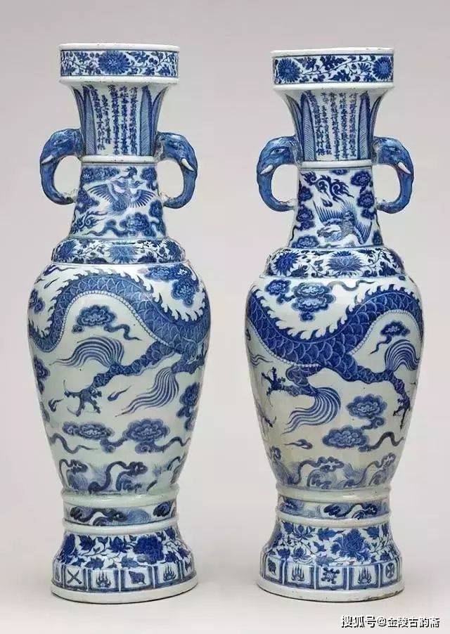 中国 金彩花卉紋双耳瓶 景鎮名瓷 送料込み0411 中国 金彩花卉紋双耳瓶