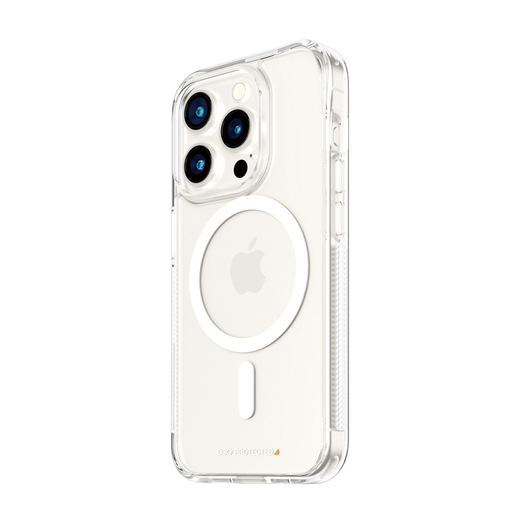 PanzerGlass® HardCase Transparent w. White MagSafe & D3O® iPhone 15 Pr