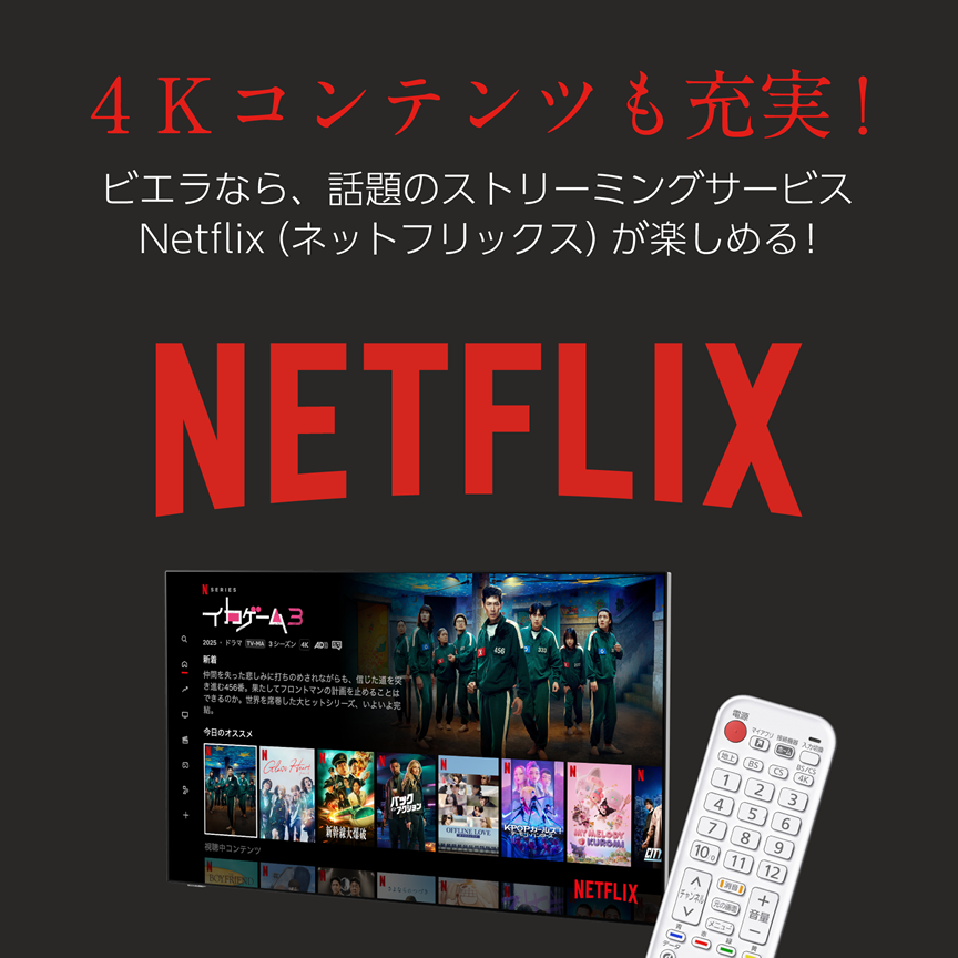 Netflix（ネットフリックス） | 4K液晶・有機ELテレビ ビエラ | Panasonic