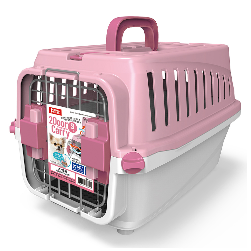 2ドアキャリーS ピンク│マルカンの製品一覧｜ペット用品ならマルカン