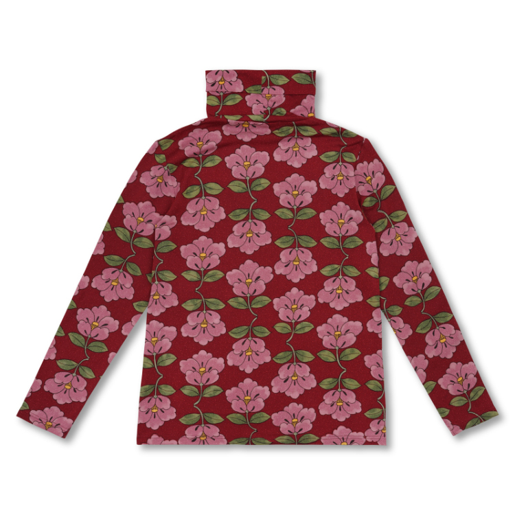 断*中様 soor ploom turtleneck 2Y 花柄 タートルネック 断*中様 soor