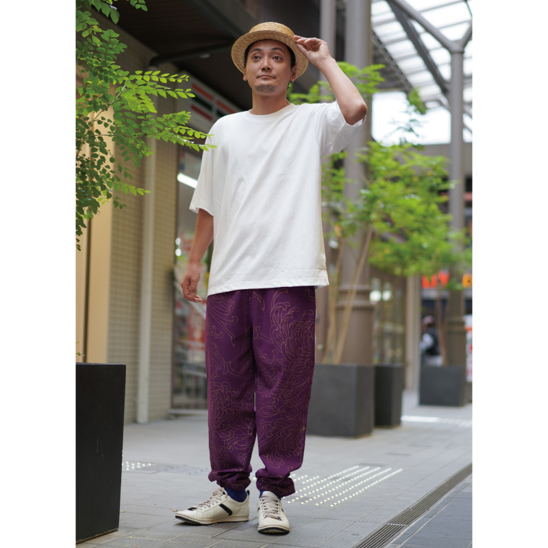 イエローペロタキルティングパンツ 薔薇 14y 150 160 大人 イエロー