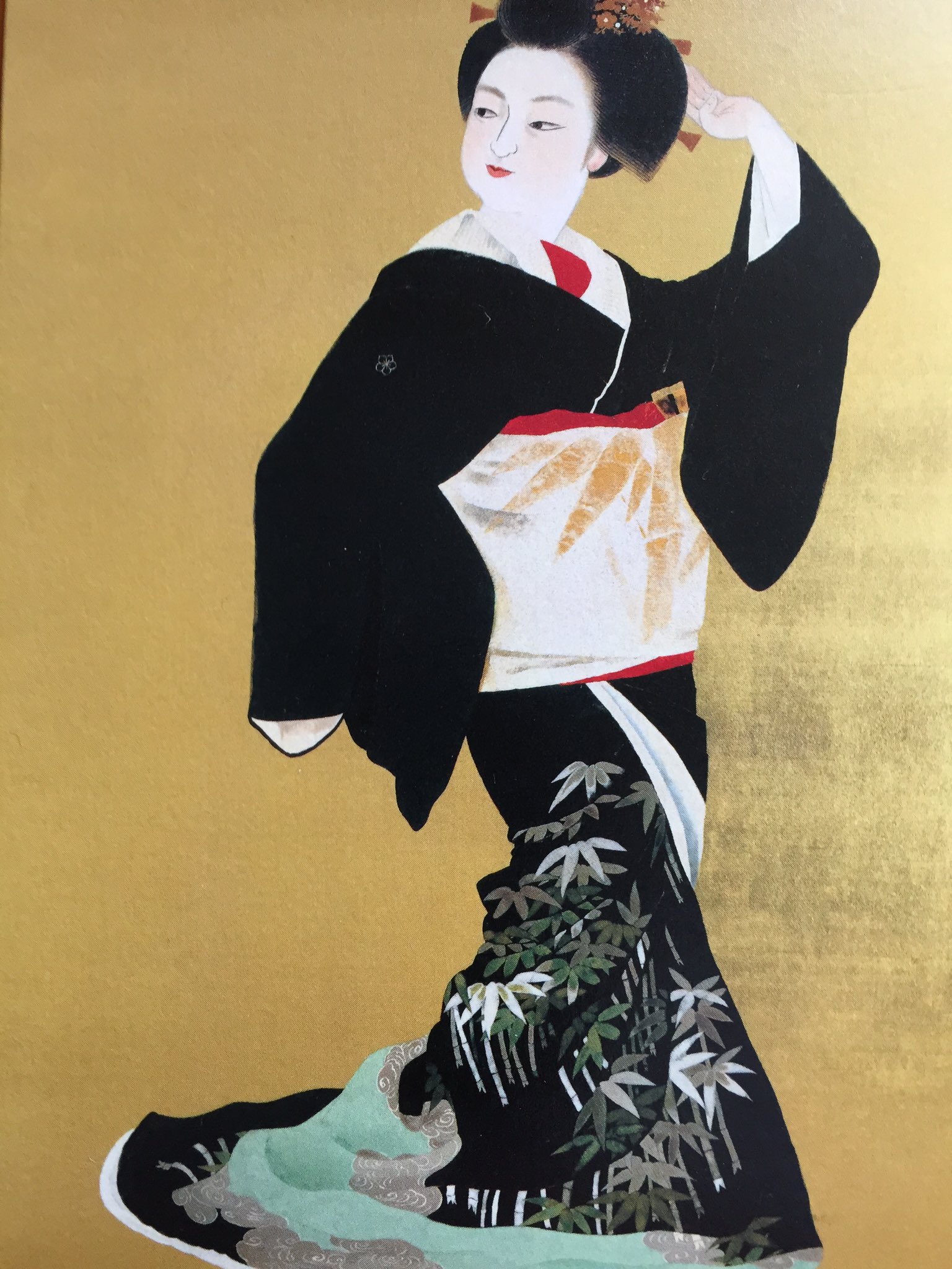 小倉遊亀 「舞妓」 木版画 美人画 着物 絵画 額縁 画家 芸術 美術 工芸