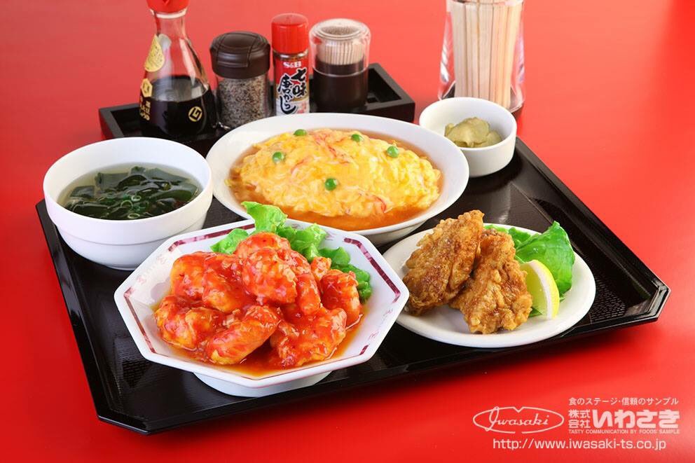 中華料理 直径約26cm 町中華 エビチリ 食品サンプル 昭和レトロ