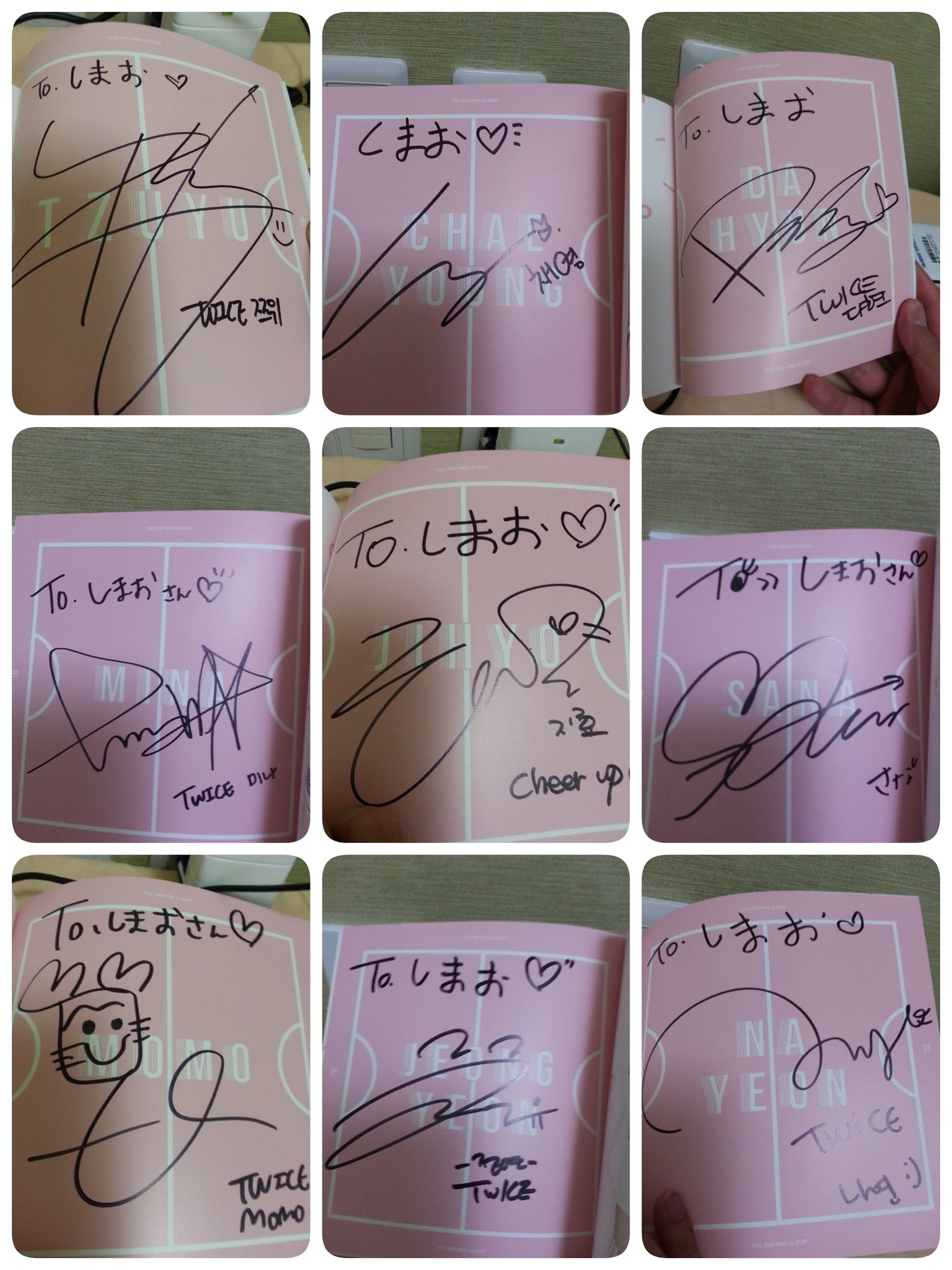 TWICE 直筆サイン twice 直筆サイン ポスター