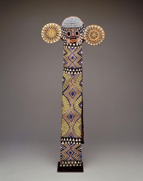 これはかわいい。布製の仮面。 バミレケ族のマスク、アフリカ、カメルーン