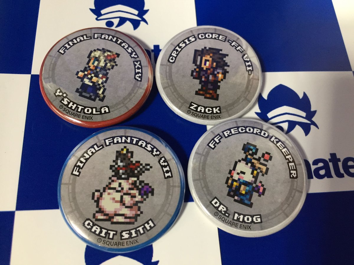 FF7 ファイナルファンタジー クラウド レコードキーパー 缶バッジ レア