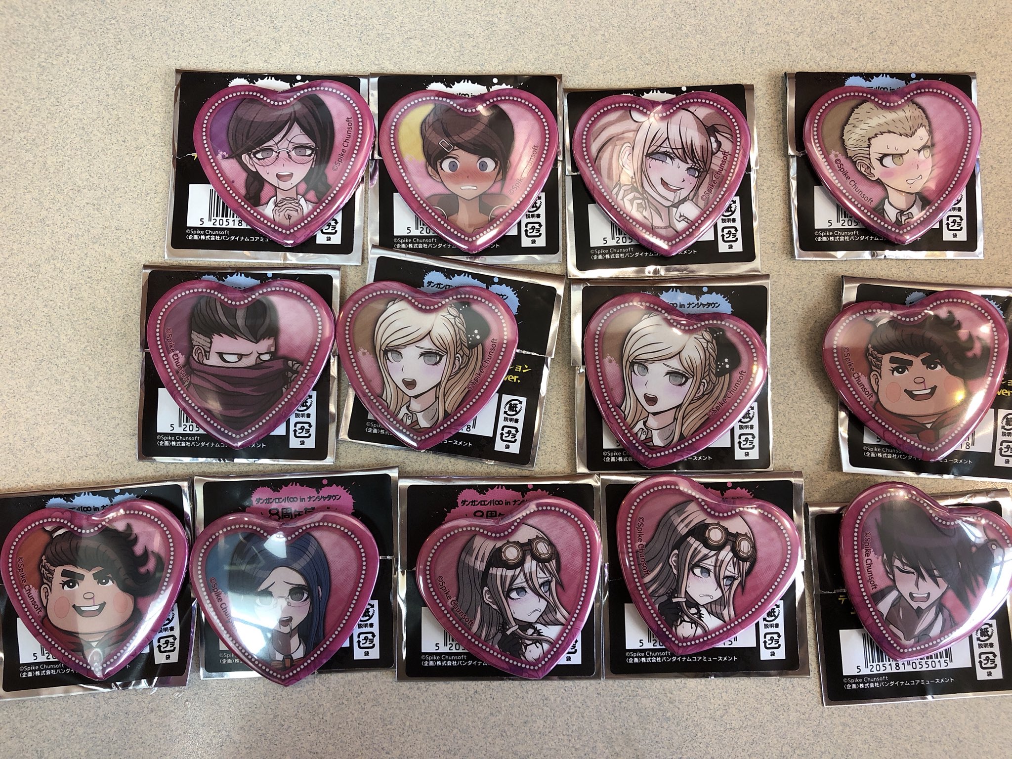 ダンガンロンパ ナンジャタウン テレ顔 照れ顔 ハート缶バッジ 七海