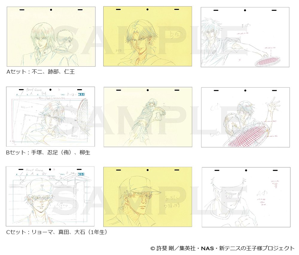 テニプリスト 限定 100P 青学 額入り複製原画 新テニスの王子様