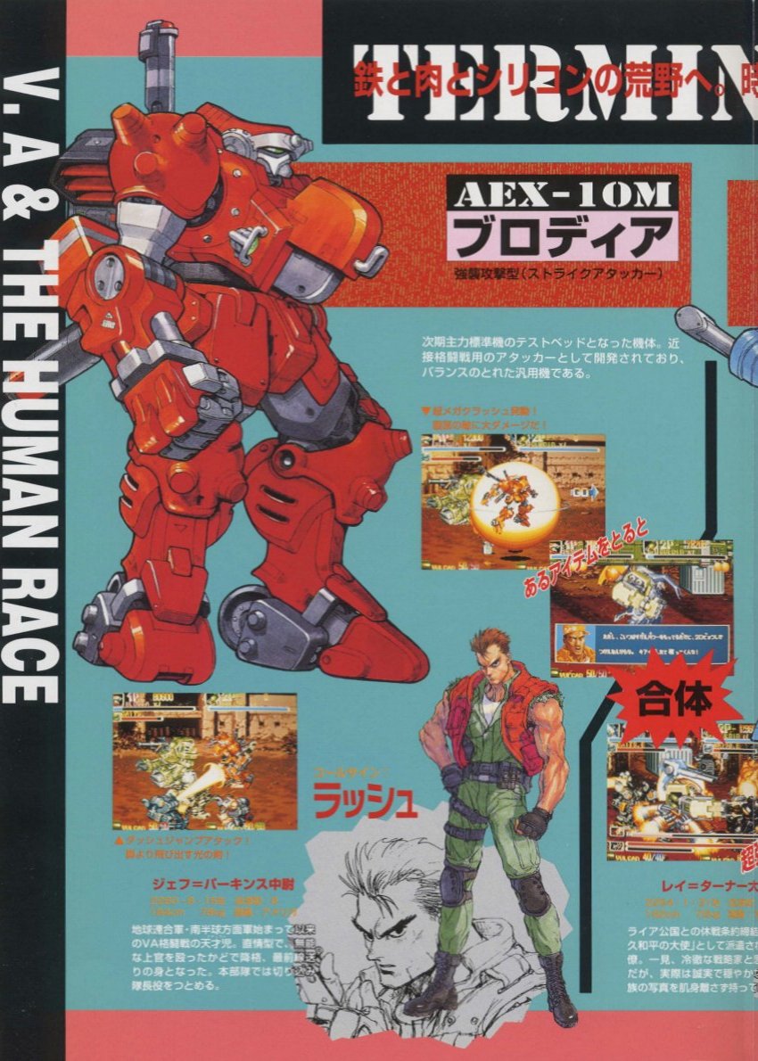 パワードギア（カプコン/1994）」リリース用パンフその②になります。