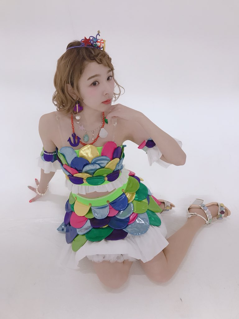 ひなちゃん♡ #バブルスマーメイドコーデ ちっくなドレス👗 人魚姫に