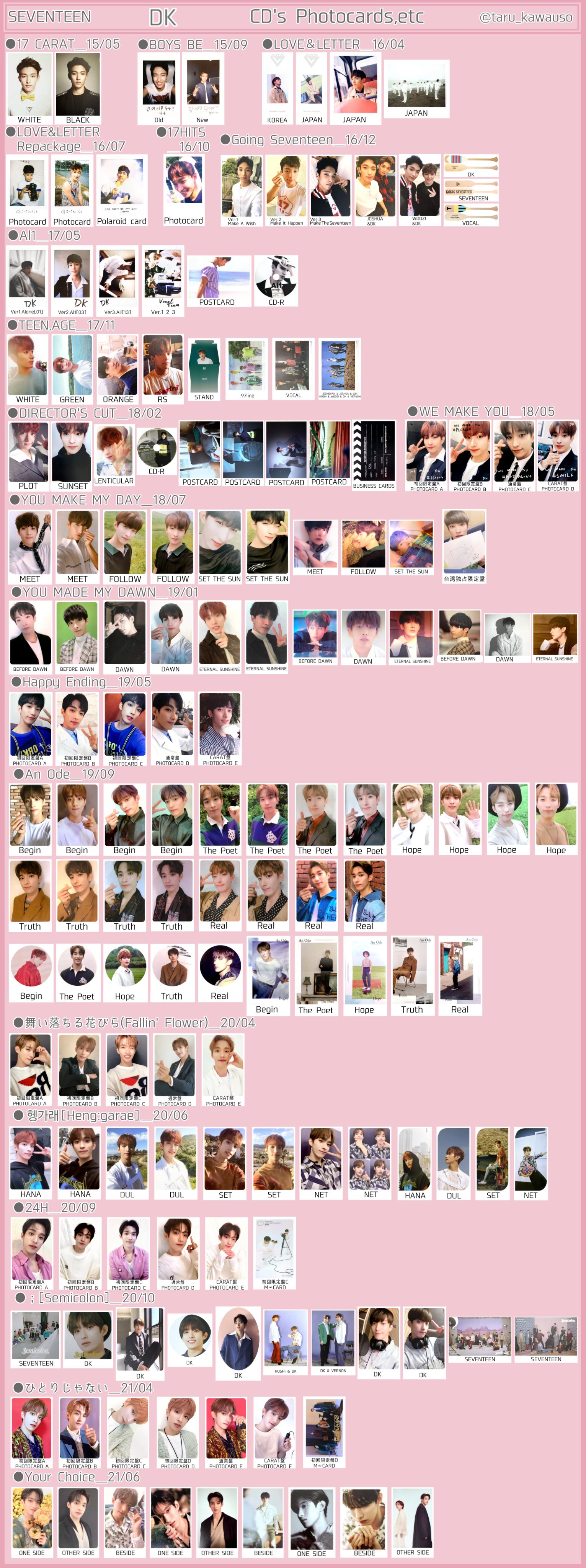 SEVENTEEN セブチ 24H ドギョム 安い DK トレカ セット まとめ売り