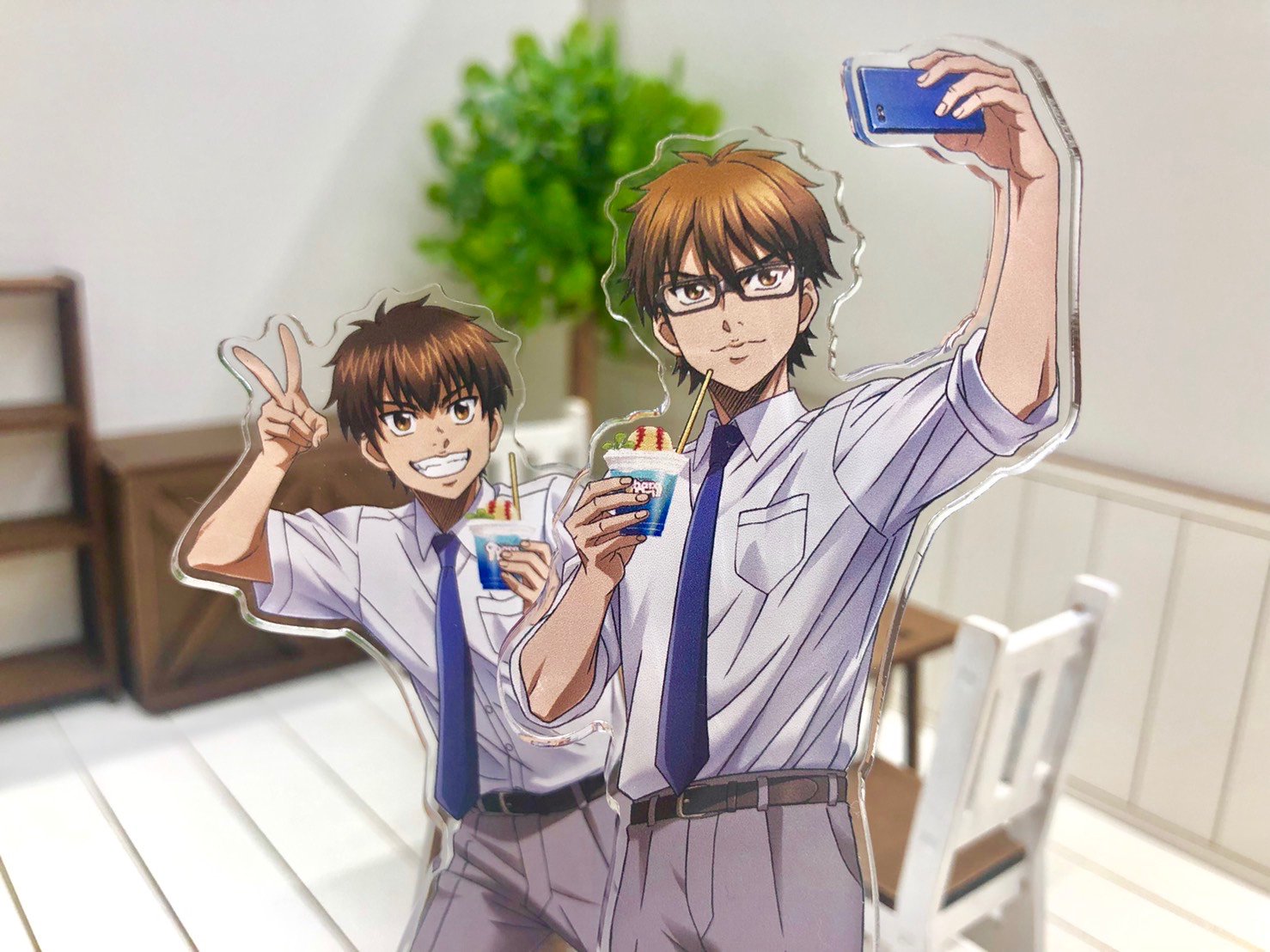 ダイヤのA プリンセスカフェ 御幸一也アクリルキーホルダーセット