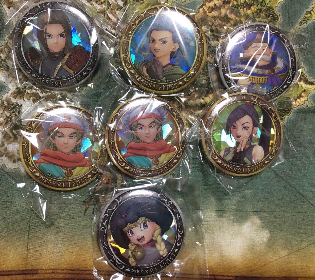 交換】ドラゴンクエスト11 ドラクエ11 DQ11 缶バッジ譲→主人公
