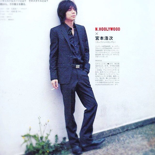 美品【宮本浩次×Mister hollywood】シャツ Nハリ 38 【黒】 N