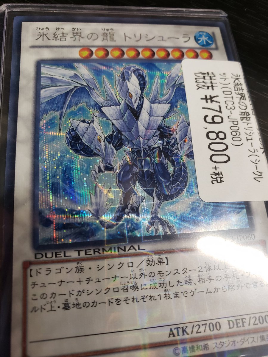 遊戯王 氷結界の龍 トリシューラ シークレット デュエルターミナル