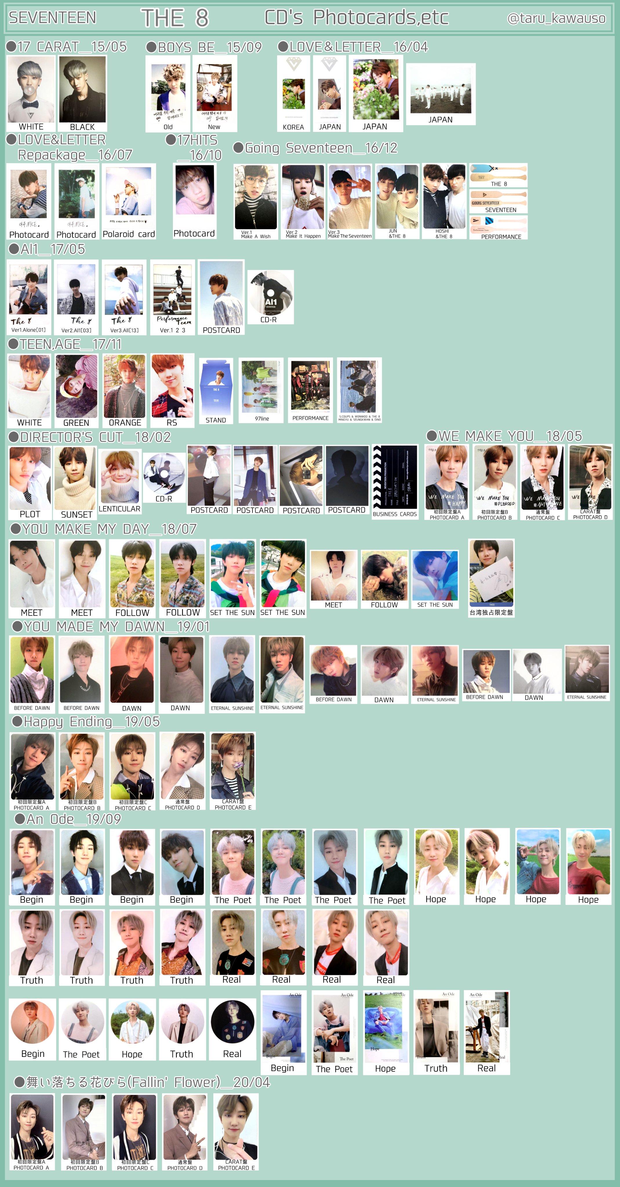 SEVENTEEN ミンハオ THE8 トレカattacca 台湾 ヨントン SEVENTEEN