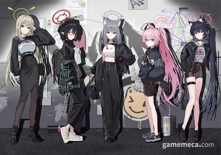 韓国版ブルアカのポップアップストアのイラスト羨ましすぎる