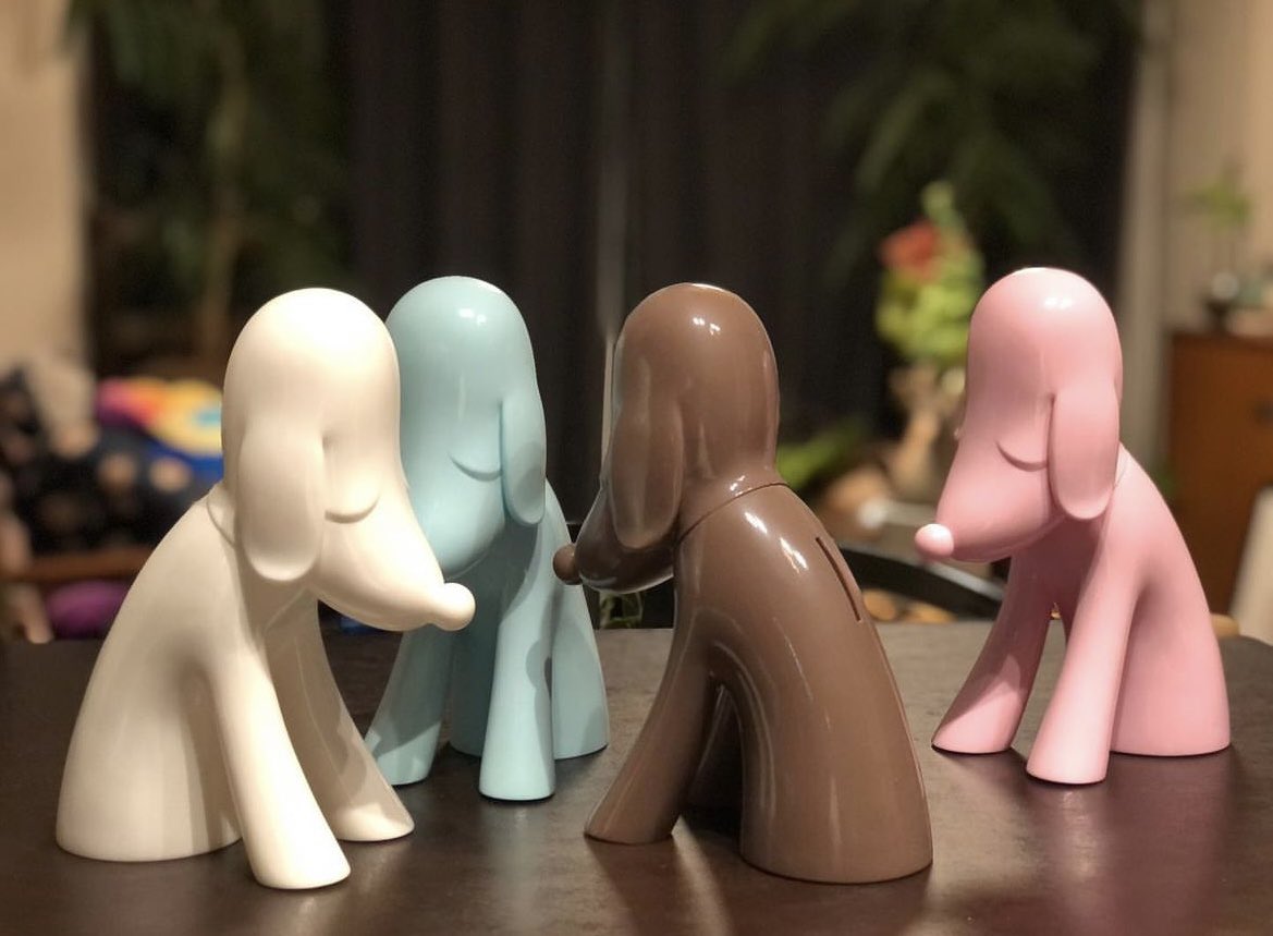 青森県立美術館限定「あおもり犬貯金箱」ココア色 奈良美智 【公式通販】