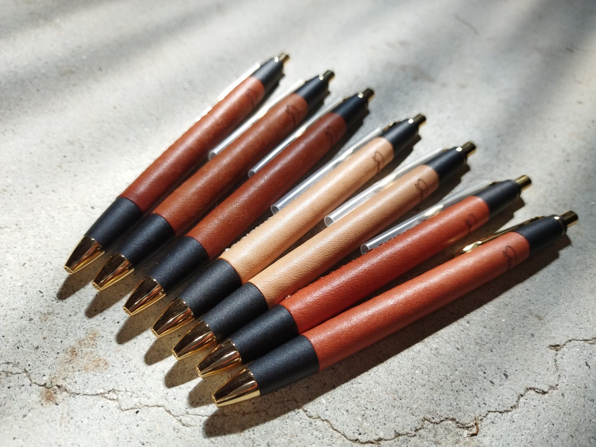 Schicksal シックザール クロコダイル ワインレッド シャープペン 革軸