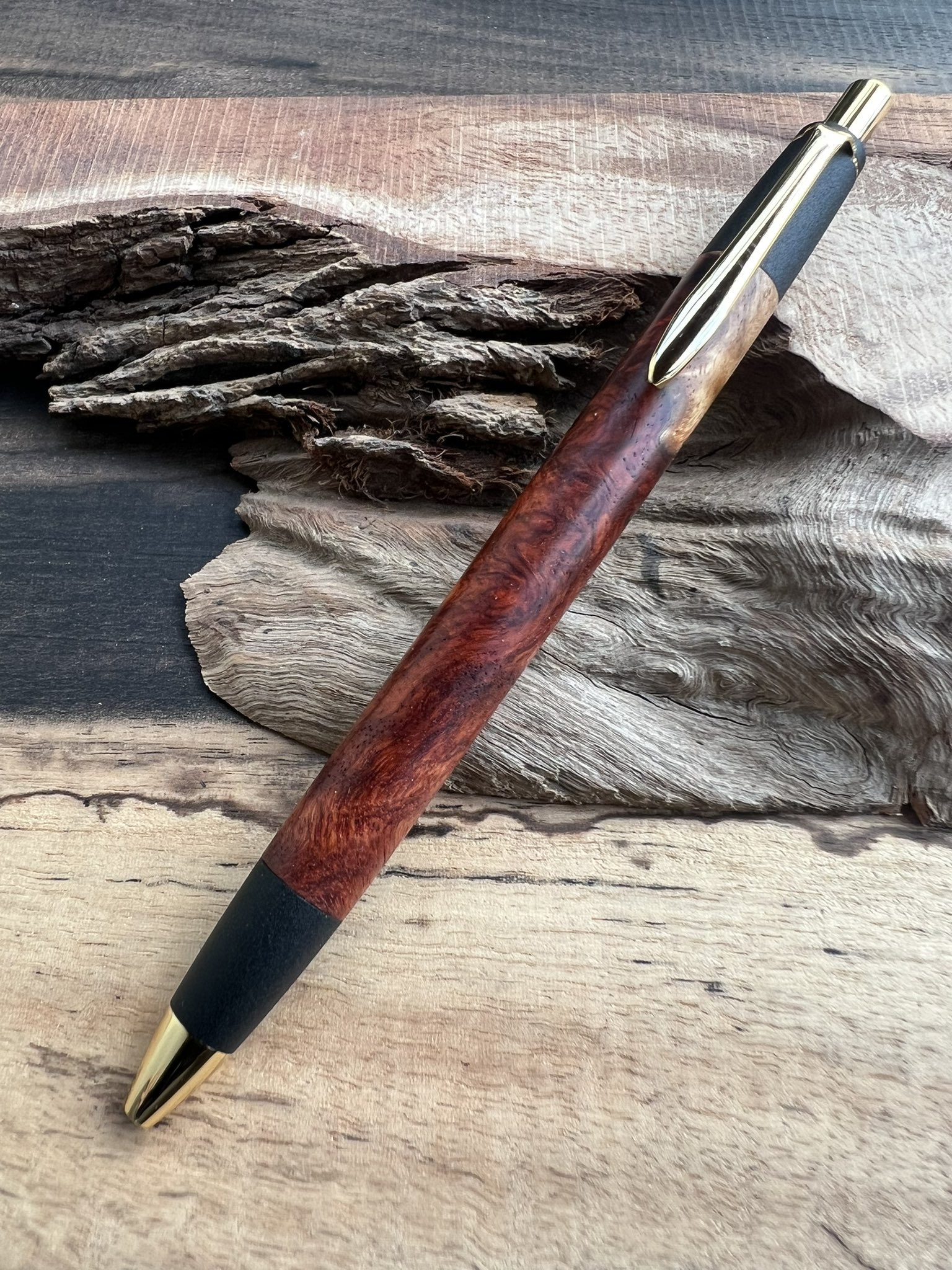 本花梨瘤 シャーペン 0.5 真鍮 木製 ボナンペン ボナンペン 花梨瘤