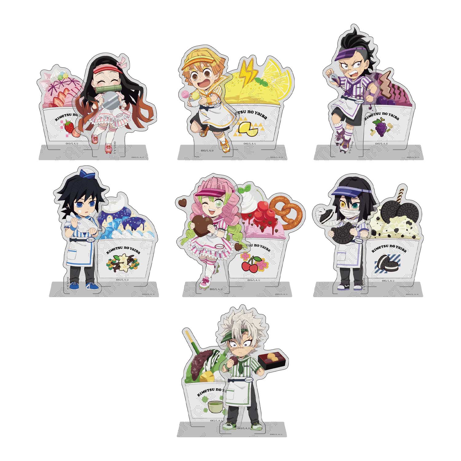 鬼滅の刃 ufotable カフェ 鬼イラストアクリルスタンド 鬼襲来 童磨