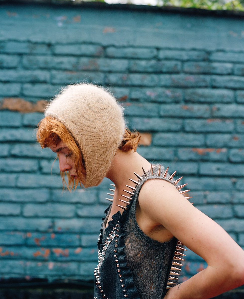 MIU MIU グレー ニット帽 Mサイズ翁安芸 MIU MIU グレー ニット帽 M