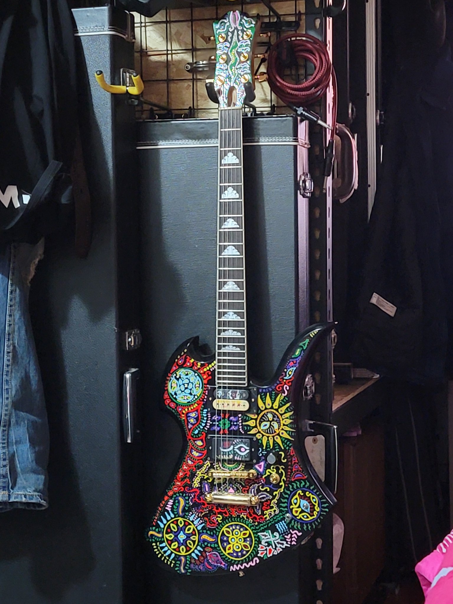 良．美品】hideモデル/MG-480X PAINT/サイケ。モッキンバード。 良・美