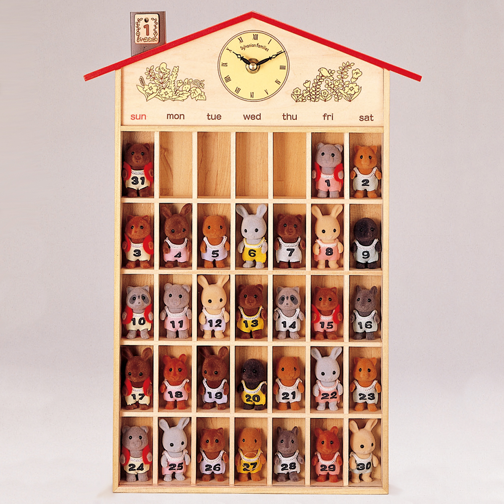 こちらは1987年に数量限定で発売された、木製の「赤ちゃんカレンダー