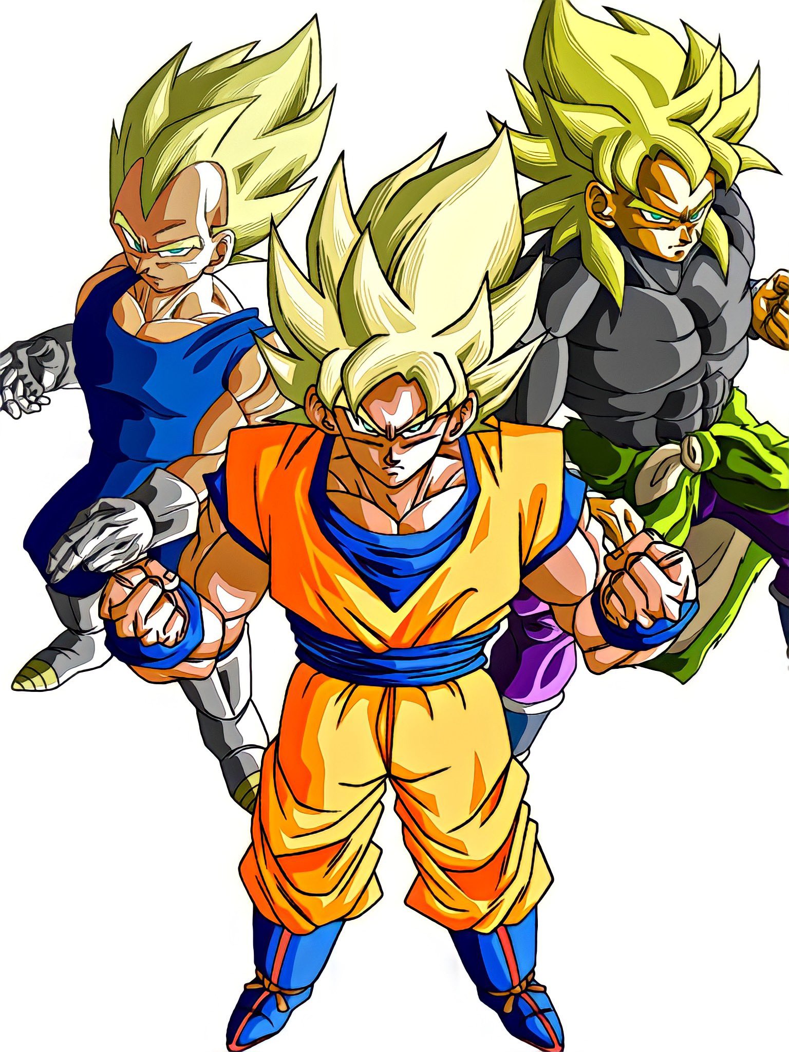 ドラゴンボール 三大スーパーサイヤ人 イラスト 30cm 額付き