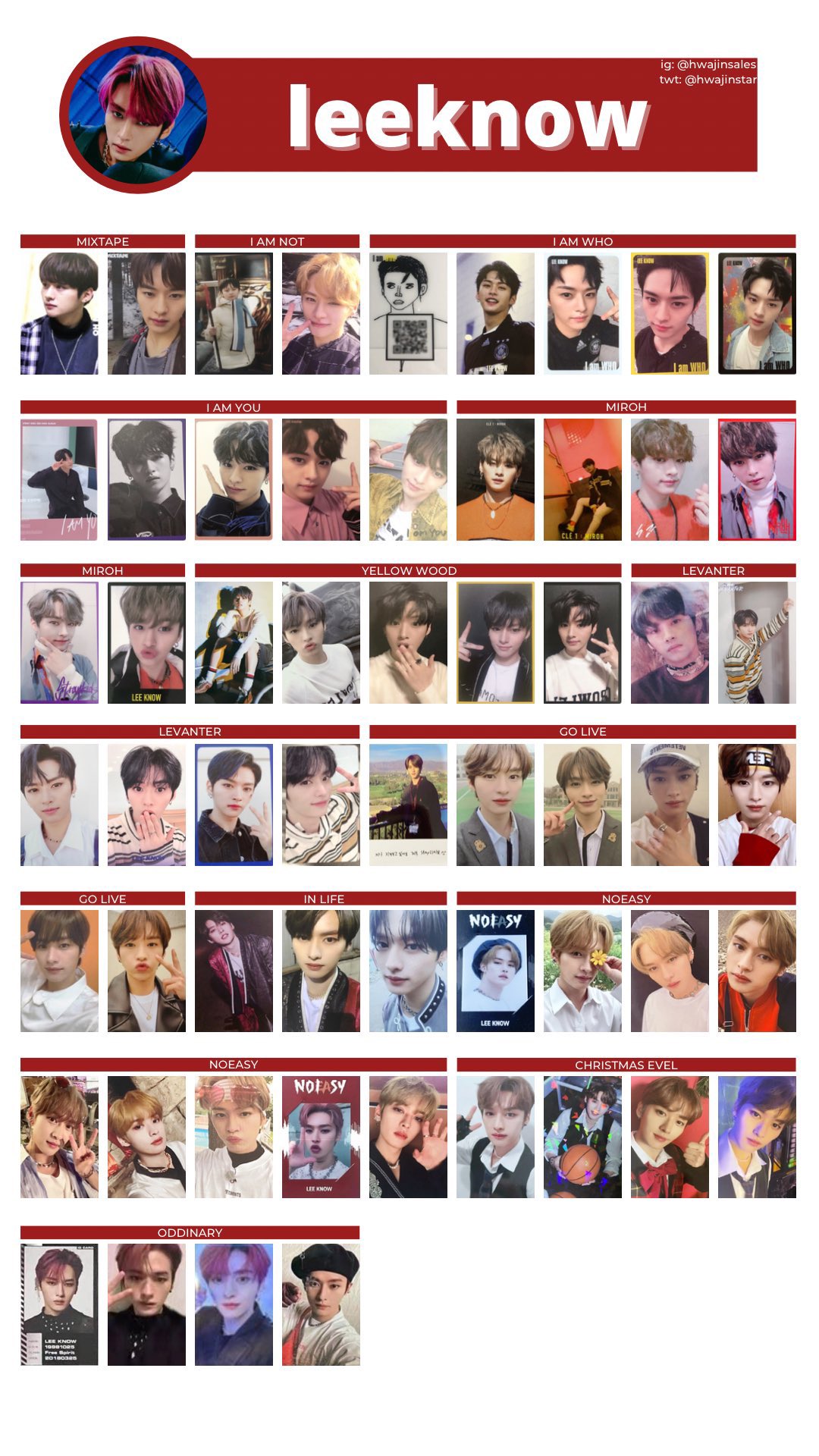 StrayKids leeknow トレカ まとめ 34枚 Stray Kids リノ 特典 封入