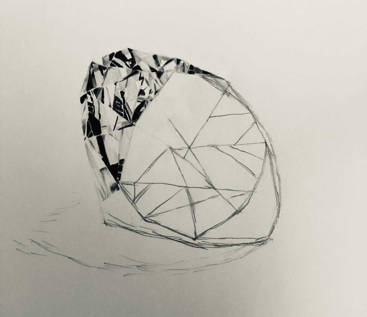 色鉛筆画 ダイヤモンド(原画)ラスト