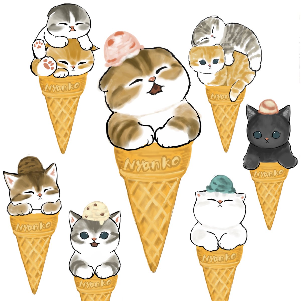 Post by ぢゅの🐈 on X: にゃんこアイス
