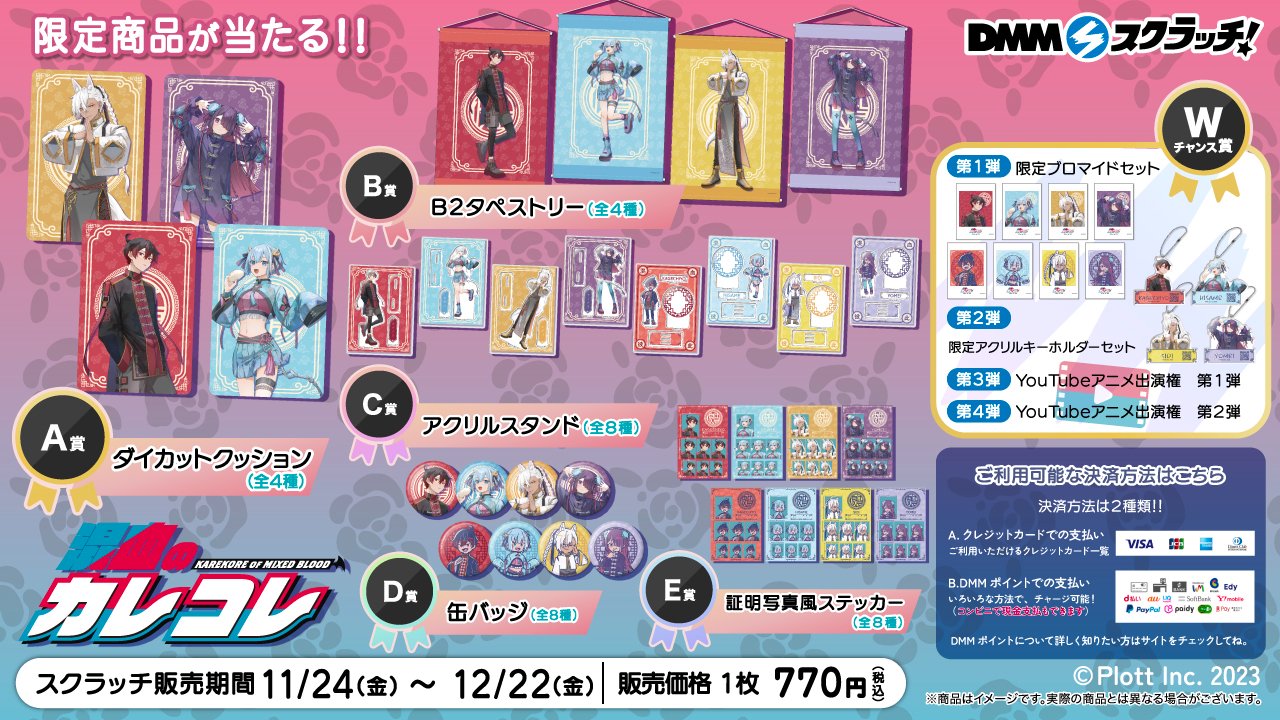 混血のカレコレ スクラッチ クラウドスクラッチ 缶バッジ カゲチヨ 8個