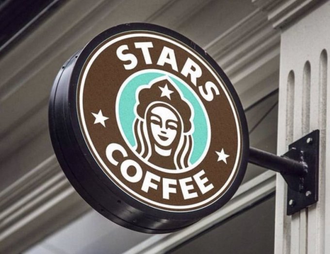 スターバックス看板金属製