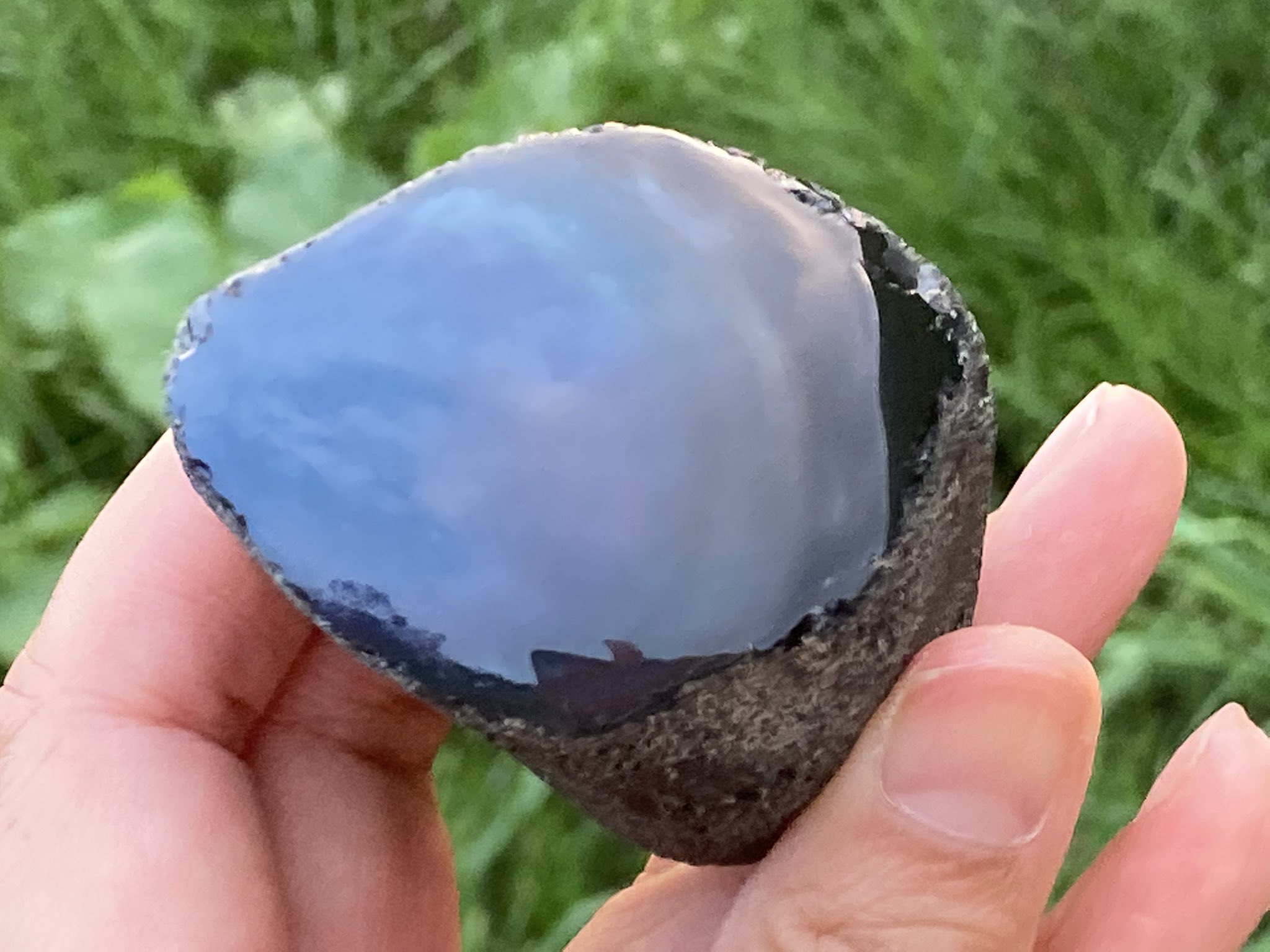 研磨品 十勝石玲瓏 水色、ブルー、イエロー レインボーオブシディアン