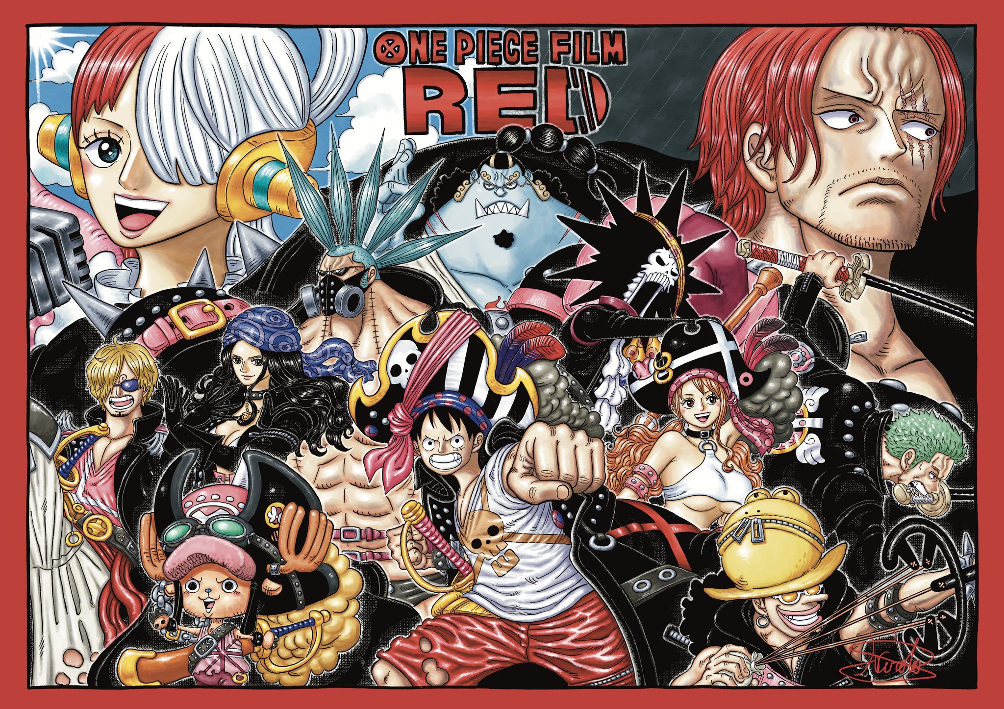 ワンピースポスター B2サイズ ルフィー＆シャンクス 非売品 ワンピース