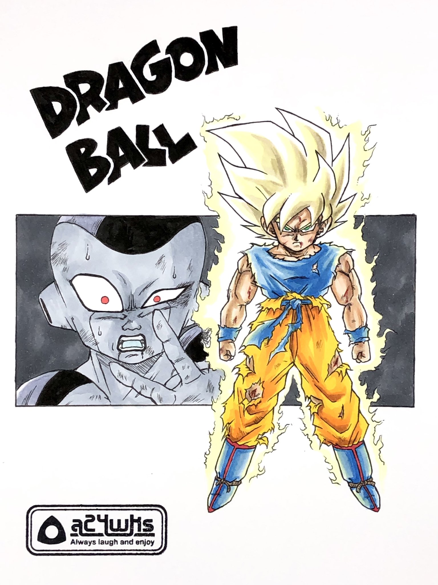 激レア ドラゴンボールZ 悟空 VS フリーザ アートポスター(プラ製