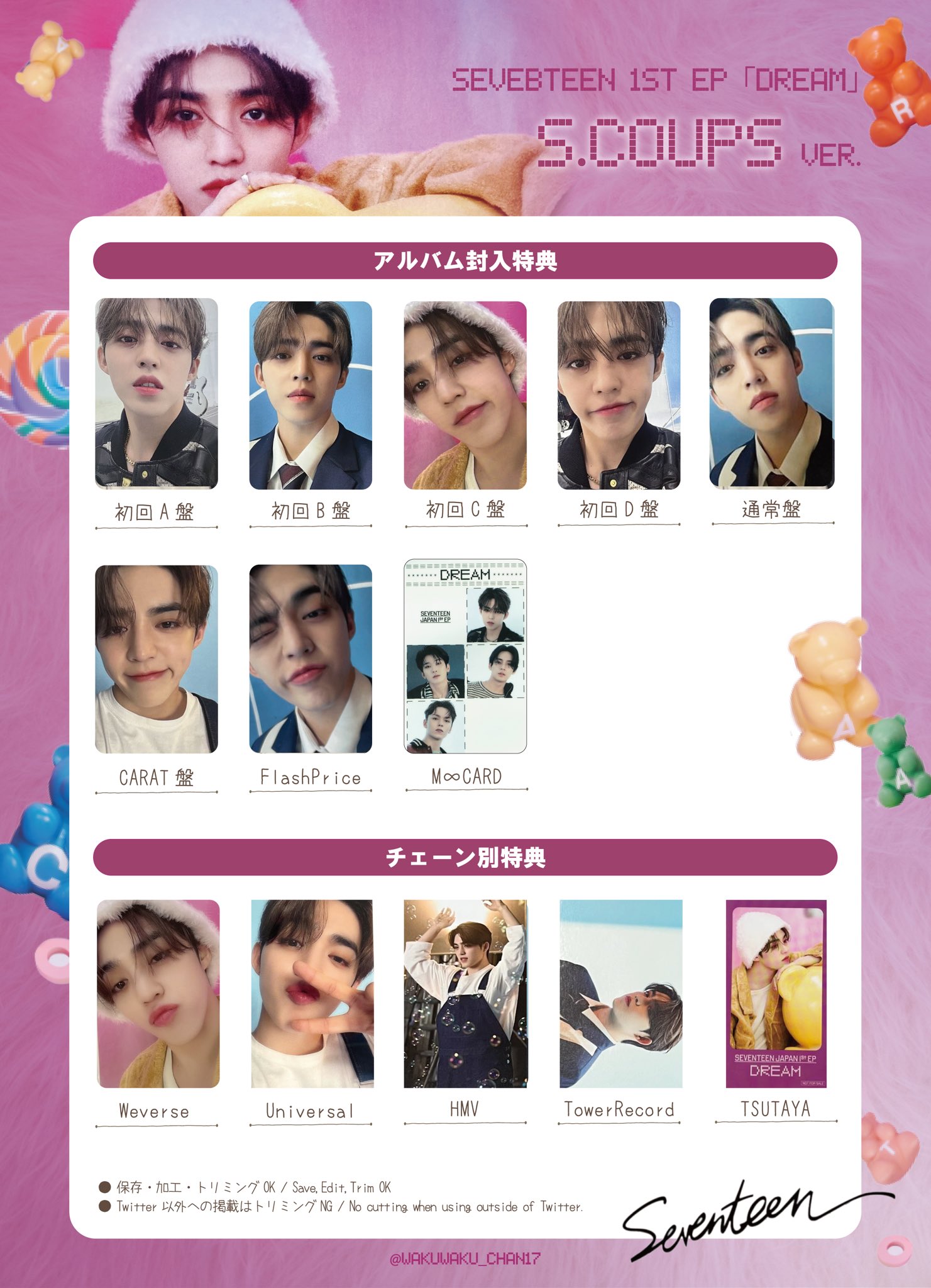 seventeen DREAM トレカ 初回限定盤C 13枚 コンプリート SEVENTEEN