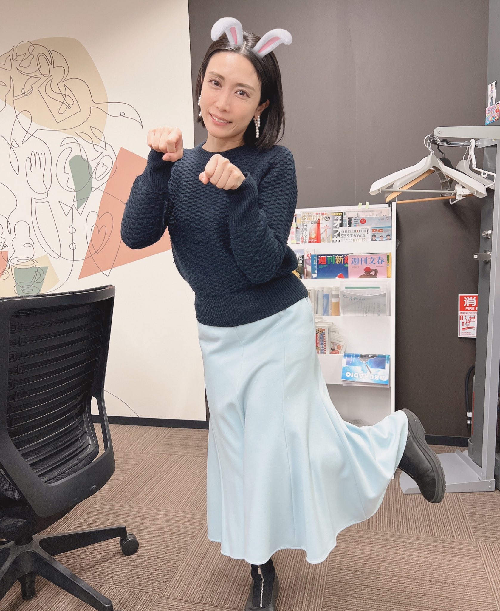 MBS 松川浩子アナウンサーサイン入りポラロイド 松川 浩子