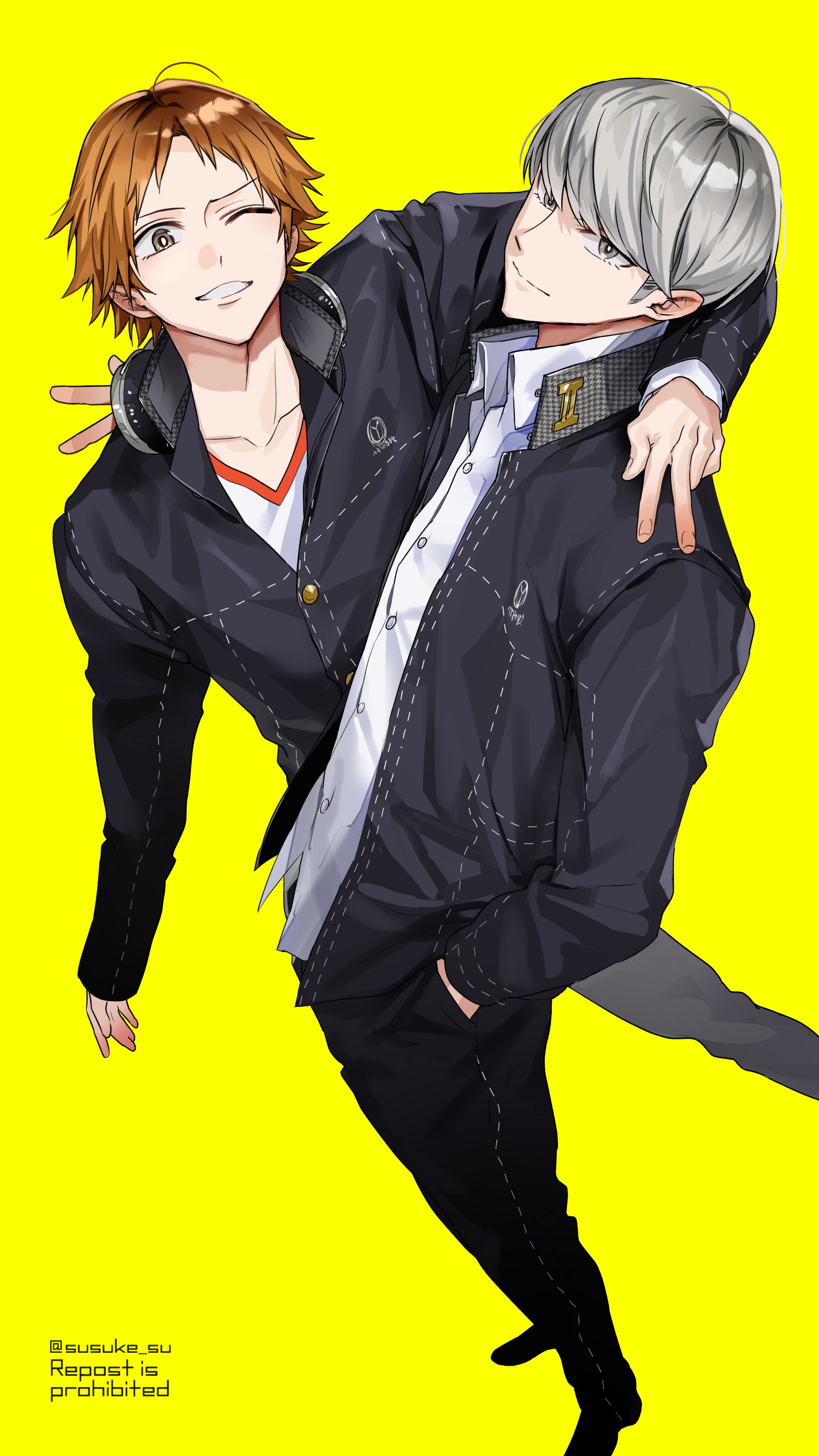 ペルソナ]花村陽介 セガフェス LINEスタンプ 缶バッジ ペルソナQ2