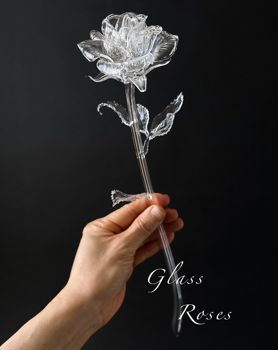 ガラス細工 薔薇 いろんな色 No.13 〜17 ガラス細工 薔薇 いろんな色