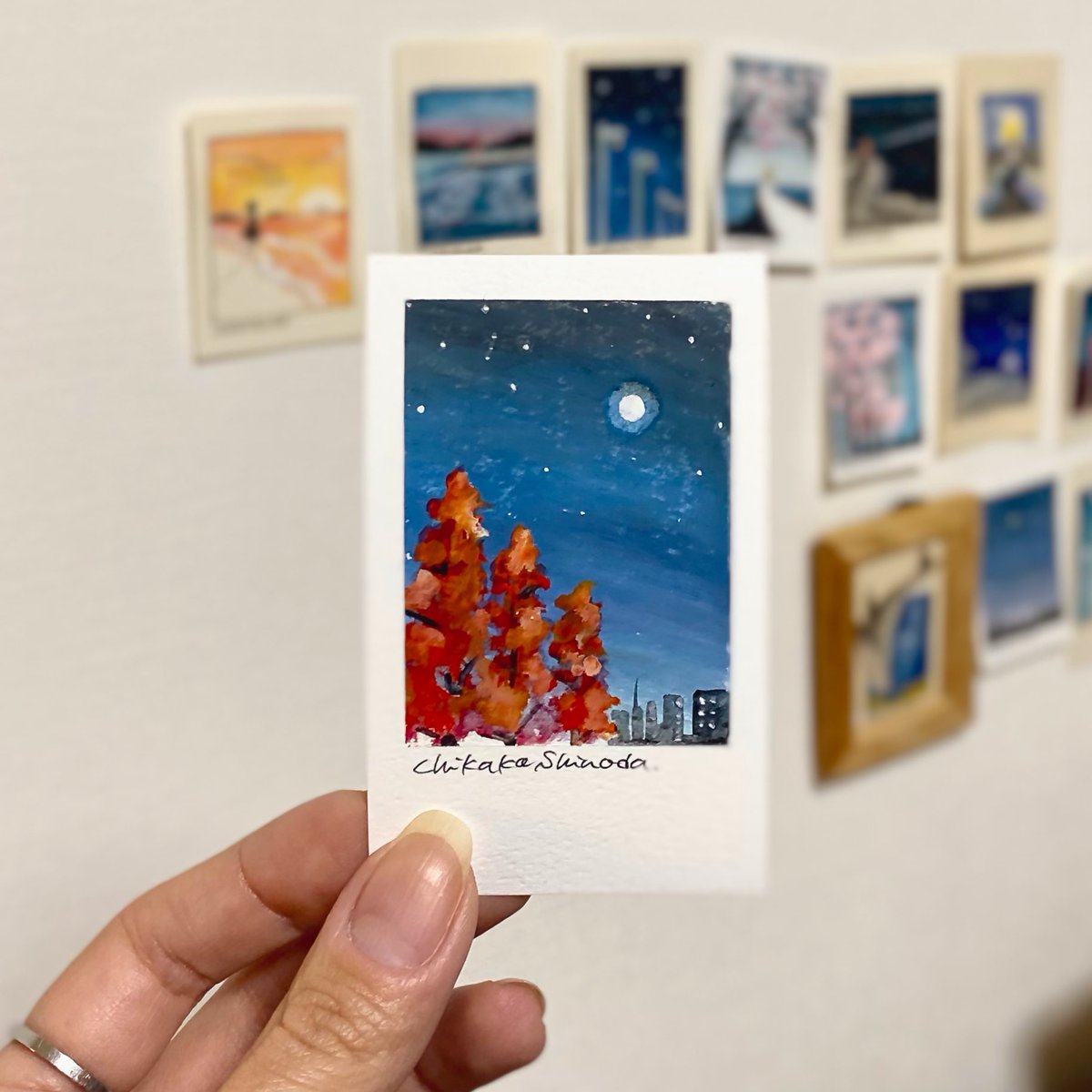 風景のパステル画 石のオブジェクト 風景のパステル画 石の