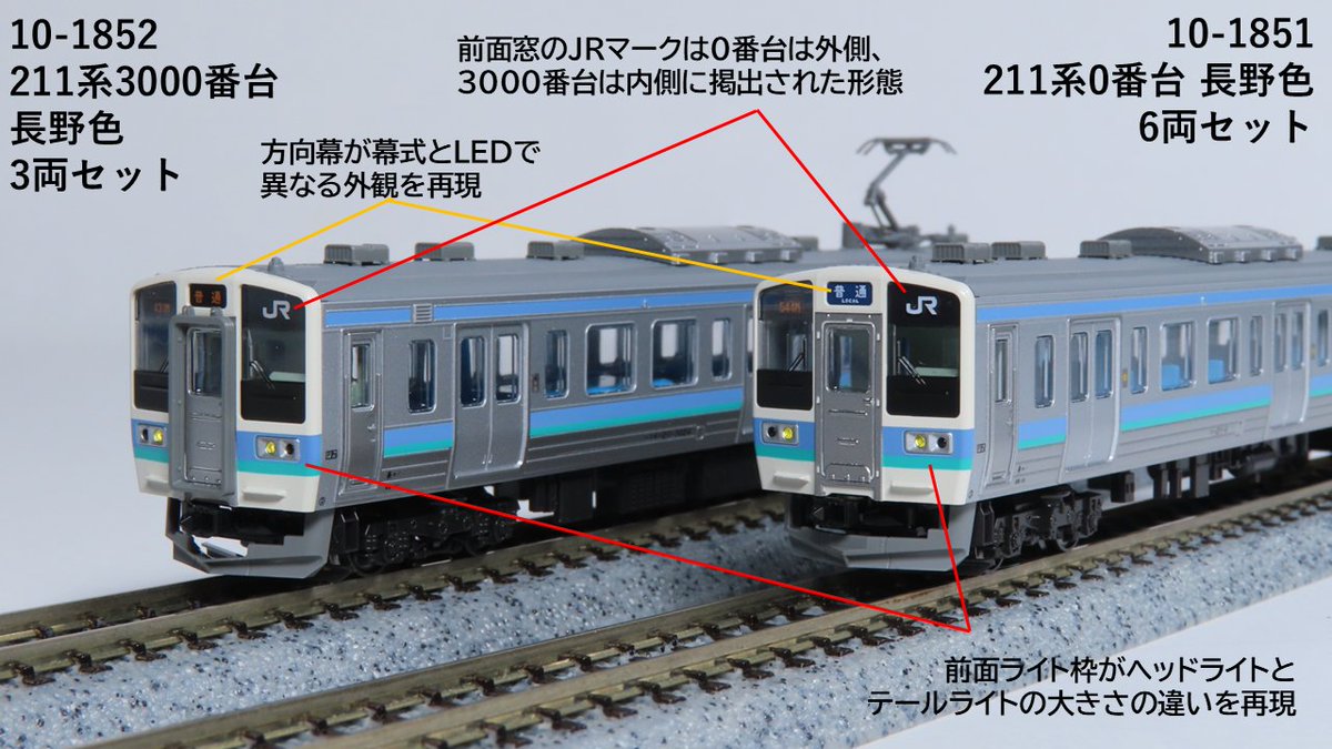 KATO 211系 長野色 6両セット Nゲージ 211系0番台 長野色 6両セット
